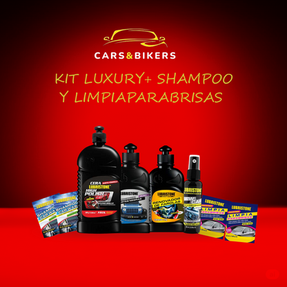 KIT LUXURY CON ENVIO VIP + SHAMPOO CAR WASH Y LIMPIA PARABRISAS